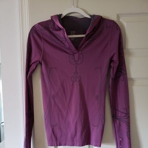 Hooded yoga/running top